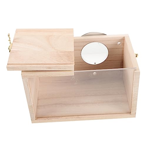 BESPORTBLE Box Solar Vogel Feeder Vogel Acryl Wilden Freien Holz von BESPORTBLE