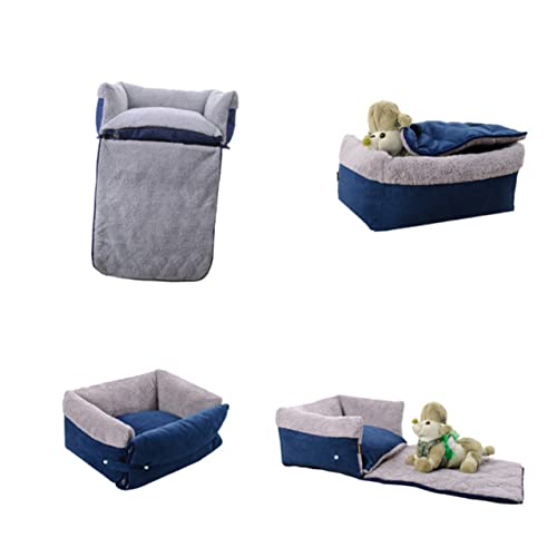 BESPORTBLE Schlafsofa Hundehütte Multifunktionales Clamshell-haustierbett Warme Decke Waschbares Weiches Material Bequeme Hundehausmatte von BESPORTBLE