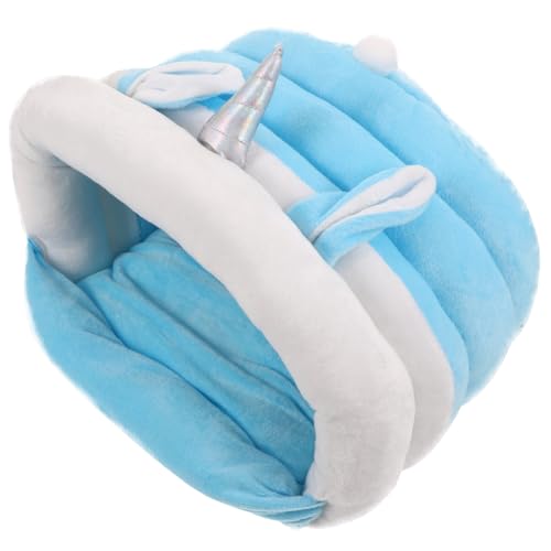 BESPORTBLE Einhorn-Katzenstreu Selbstwärmendes Katzenbett beheiztes katzenbett Katzensack Katzentunnel Wurf haustierzelt tierbett pet Bed Haustier Katzenhaus Schlafbett für Katzen Stoff Blue von BESPORTBLE