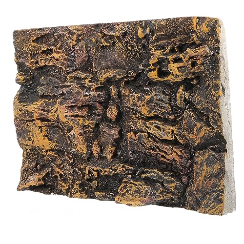 BESPORTBLE Felsendekorationspaneele 3D-reptilienpanzer Hintergrund Applikatorschwamm Vivarienbecken Aquarium-hintergrundtafel Chamäleon Rock-Terrarium-Hintergrund Korkrinde Pu Light Brown von BESPORTBLE