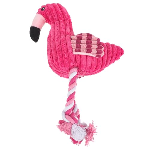 BESPORTBLE Flamingo Quietschendes Hundespielzeug Aus Corduroy Interaktives üschspielzeug Für Hunde Zur Zahnpflege Squeaky Für Welpen Und Hunde von BESPORTBLE