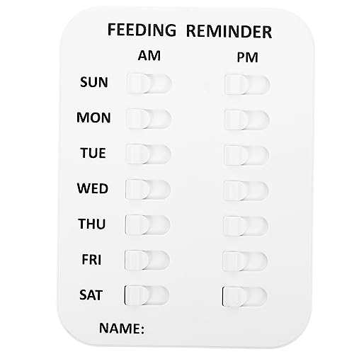 BESPORTBLE Fütterungserinnerung Erinnerung An Tiernahrung Zeichen Für Hundefütterung Hundenapf Bausatz Erinnerung An Die Hundefütterung Katzenfutter Füttere Die Hundeerinnerung Essen Abs Weiß von BESPORTBLE