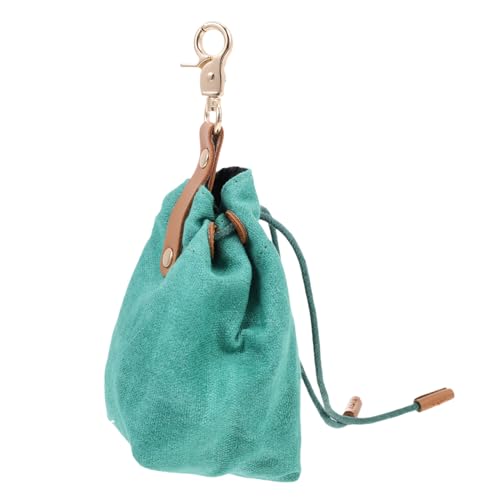 BESPORTBLE Futterautomat Für Haustiere Kleiner Leckerlibeutel Tragbare Wandertasche Bote Multifunktionaler Leckerchenhalter Hundetasche Vogel-leckerli-Halter Fanny Behandeln Green Segeltuch von BESPORTBLE