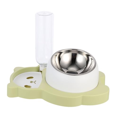 BESPORTBLE Futternapf für Haustiere Dog Bowl hundeschale cat Bowl Hundeschüssel katzenschüssel Filter Wurf katzenfutter Katzennapf Wasserspender für Haustiere Rostfreier Stahl Green von BESPORTBLE