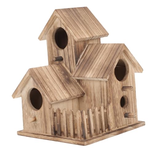 BESPORTBLE Hängendes Vogelhaus Aus Für Wellensittiche Kreatives Nistcottage Im Vintage Stil Für Den Außenbereich Ideal Für Gartenvögel Wetterfest Und Ohne Tür von BESPORTBLE