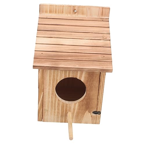 BESPORTBLE Hängendes Vogelhaus Aus Holz Wetterfest Nistkasten Für Gartenvögel Ideal Für Wellensittiche Inkl Bausatz Für Einfache Montage Perfekt Für Balkon Und Garten von BESPORTBLE