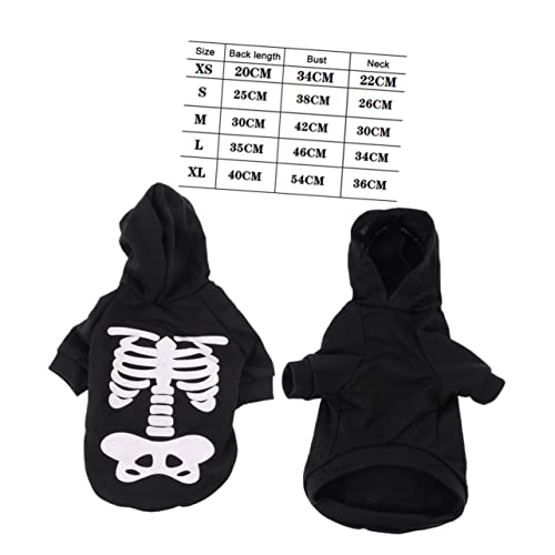 BESPORTBLE Halloween Haustierkostüme Hundepullover Mit Aussehen Teetasse Chihuahua Kleidung Kleine Hundekleidung Overall Haustierkleidung Katzenkostü Skelett Hundekleidung von BESPORTBLE