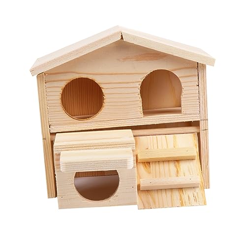 BESPORTBLE Holz Hamster Spielzeug Leiter Molar Nest Multi-Eingang für Tiere von BESPORTBLE