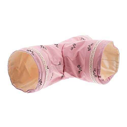 BESPORTBLE Hamster-Tunnelnest Meerschweinchen Hamsterspieltunnel Kleiner Haustier-Spaß-Tunnel Hamster Spielzeug hamsterspielzeug Lebensraum für Haustiere Mäuse Tunnel Polyester Baumwolle Rosa von BESPORTBLE