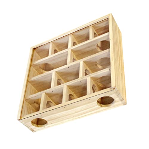 BESPORTBLE Hamster- Vakuumtiere Automatische Tiere Labyrinth Pfeifenspielzeug Desktop-Dekoration Einstellbare Tiere Aufbewahrungstasche Container- Ratte Khaki Holz von BESPORTBLE