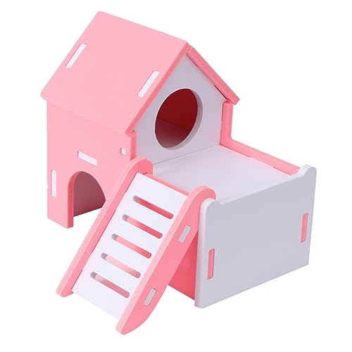 BESPORTBLE Hamster nach Hause Hamster versteck Hamster Hideout Hamster Villa Hamster Chew Toy Hamster Nesting House Hamster Schlafhaus Rosa Hamsterhaus Zwerghamsterhaus Hamsterzubehör Bambus von BESPORTBLE