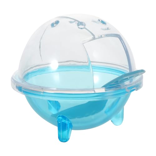 BESPORTBLE Hamsterbad Hamster klo Hamster sandbad Hamster-Sandbadform Hamstersauna Kleintier badehaus Badebecken für Meerschweinchen transparentes badebecken Hamster badewanne Plastik Blue von BESPORTBLE