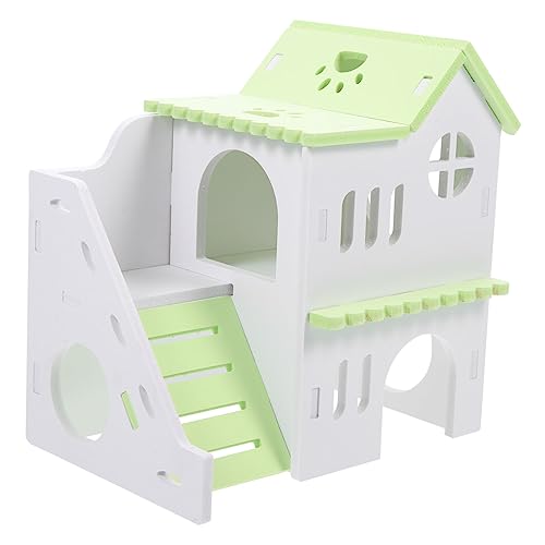 BESPORTBLE Hamsterbett hamsterhaus Hamster Spielzeug Hamsternest Hamster Unterkunft Holzhaus für Hamster Käfighamster Leiter-Dekor Chinchilla-Zubehör schönes Hamsterspielzeug PVC Colorful von BESPORTBLE