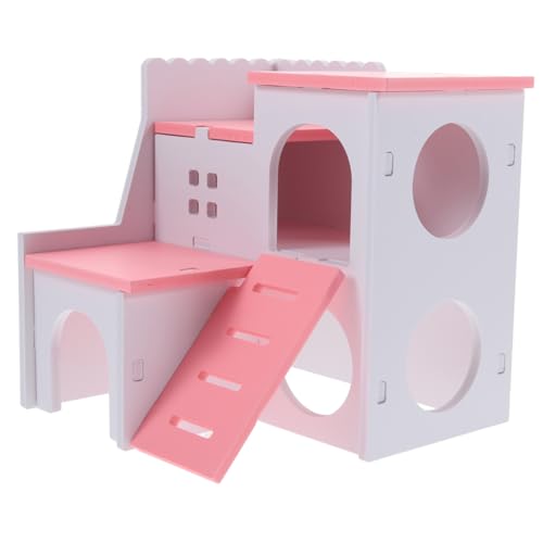 BESPORTBLE Hamsterhaus Hamster Spielzeug hamsterspielzeug Hamster Spielhaus Hamsternest Kaninchen-Tunnelspielzeug Hasenspielzeug für Kaninchen Hamsterversteck Hamster-Spielzeug PVC Rosa von BESPORTBLE