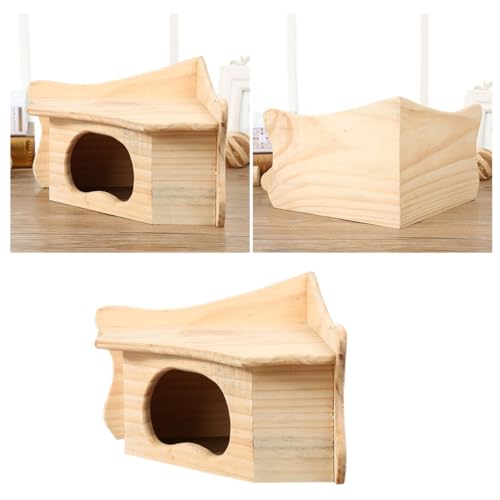 BESPORTBLE Hamsterhaus aus Holz Hamsterspielzeug Hasen meerschweinchen versteck Hundebett Tiere Wurf Hamster käfig Hamster cage für Hamsterhäuser aus Holz Eichhörnchenhaus Protokoll von BESPORTBLE