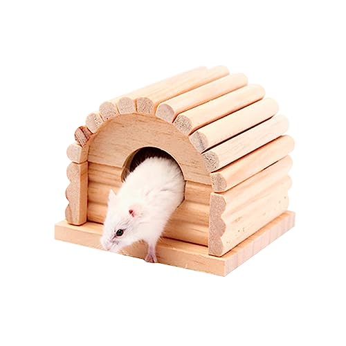 BESPORTBLE Hamsterhütte aus Holz nagerhaus Hamster Versteckspielzeug Kleintier Versteckspielzeug langlebiges Kauspielzeug Hamsterhaus Haustierbett aus Rattan Hamsterspielzeug aus Holz Hölzern von BESPORTBLE