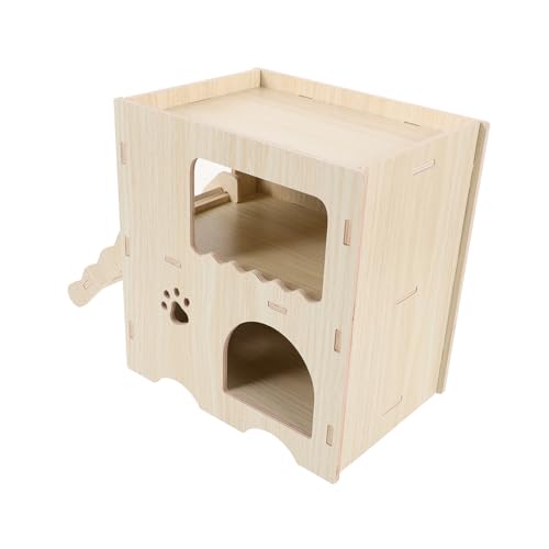 BESPORTBLE Hamsterhütte aus Massivholz Chinchilla- Plattform für Rattenspielplätze Meerschweinchen Rampe Hamster Spielzeug Hamster zubehör Haustier Hamsterversteck Hamster-Verstecknest von BESPORTBLE