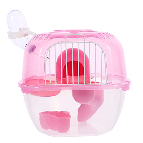 BESPORTBLE Hamsterkäfig Mäuse Trägerkäfig Tragetasche für Hamster Igel Reiseträger tiergehege Hamster käfig meerschweinchen käfig Kleintiertransporter Eichhörnchen-Reiseträger Abs Rosa von BESPORTBLE