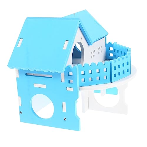 BESPORTBLE Hamsternest Hamstervilla Hamsterburg Mini- Betthamster Hamster verstecken Minitiere nagerhaus kleintierhaus kleines Spielhaus für Haustiere zweilagiges Hamsterversteck PVC von BESPORTBLE