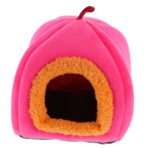 BESPORTBLE Hamsternest Warmer Winterkäfig für Hamster Frettchen Bett Igel-Hamster-Versteck Plüschhütte nagerhaus kleintierhaus empfindliches Hamsterversteck zartes Chinchilla- Stoff von BESPORTBLE