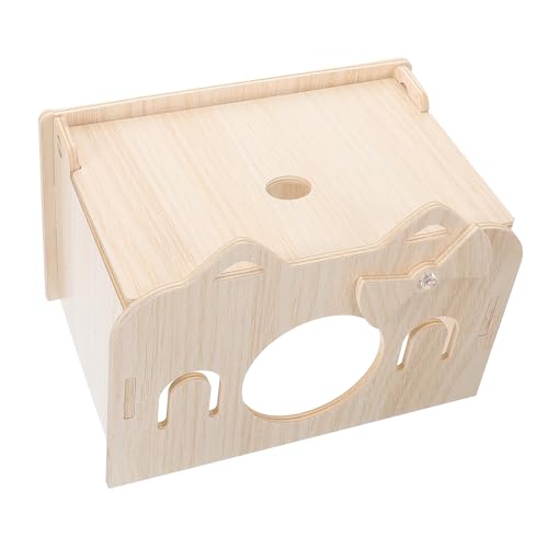 BESPORTBLE Hamsterversteck Käfig Hamsterhaus Hamsterhäuser Aus Holz Schlafhaus Für Ratten Hamsterversteck Aus Holz Rattenversteck Aus Holz Hamsterverstecke Hamsterhaus Versteck Hölzern von BESPORTBLE