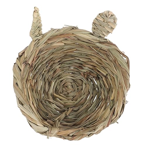 BESPORTBLE Hasenstall Aus Stroh Spielzeug Handgefertigtes Nest Zartes Hamsternest Frettchen-Nest Schlafmatte Für Hamster Chinchilla-Nest Schlafbett Für Hamster Nest Für Hamster Kaninchennest von BESPORTBLE