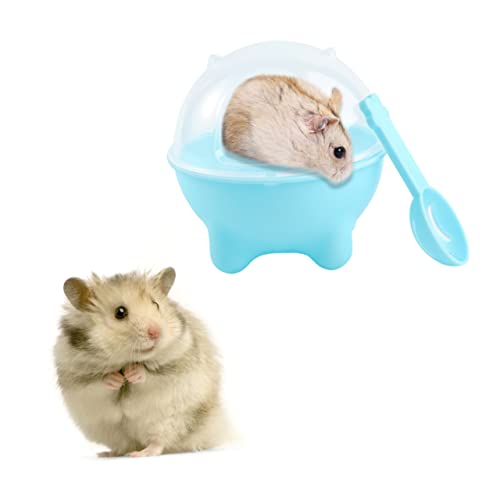 BESPORTBLE Haustier Badezimmer Hamster sandbad Hamster Pflege Hamster-Wellness Hamster Dusche Hamster Badehaus Badewanne für Haustiere Spielzeug welpen badewanne Hamsterbadewanne Blue von BESPORTBLE