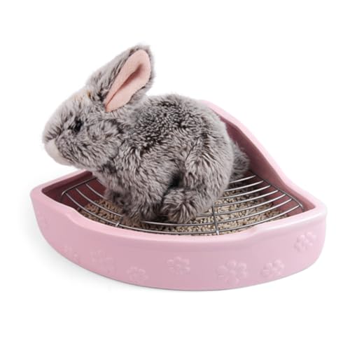 BESPORTBLE Haustier-Reinigungstoilette Meerschweinchen-Frettchen Frettchen Katzentoilette Kaninchen Hamster Bunny hasenscheisse Toilettenbecken für Haustiere meerschweinchen Toilette Rosa von BESPORTBLE