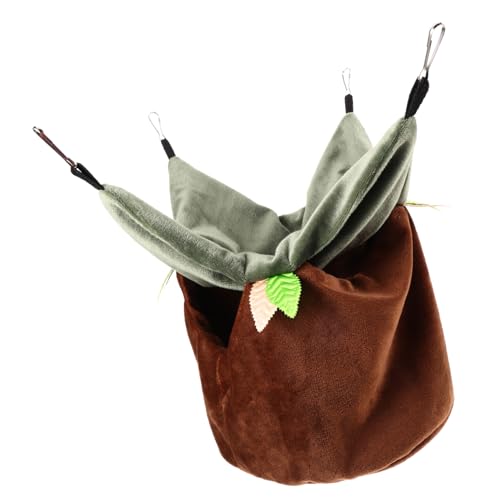 BESPORTBLE Haustierbett Mehlwürmer Papageien-Hängemattenbett Ratte Papageienständer Taubenhaus pet Bed haustierfeldbett Schlafsack Vogel Winterhängematte Papageienhausnest Stoff Light Brown von BESPORTBLE