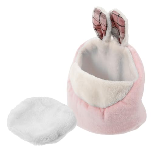 BESPORTBLE Haustierbett kuschelhöhle pet Bed Meerschweinchennest petbett Meerschweinchen Nest Bettwäsche Verschachtelung Hängematte Huhn Tiere Hase Hamsterhäuser Igel Bett Flanell Rosa von BESPORTBLE