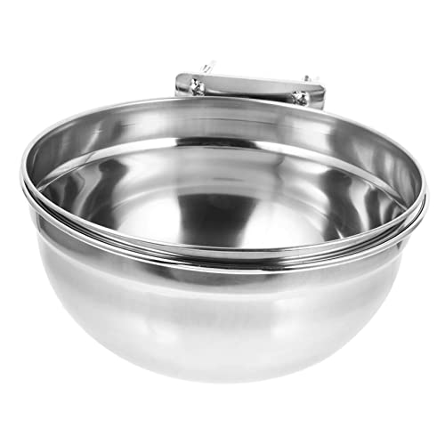 BESPORTBLE Haustiernapf aus Edelstahl Kiste Futternapf Kiste zum Aufhängen pet Water Bowl Wassernapf für Haustiere hundenapf aus Edelstahl Wasserspender für Hunde Rostfreier Stahl Silver von BESPORTBLE