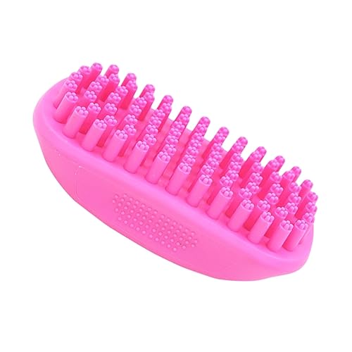 BESPORTBLE Haustierpflegebürste haustierkamm pet hair brush Haustiermassage Hundescheuerbürste zum Pflegebürste für Hunde Badewäscher für Haustiere Badebürste für Haustiere Rosa von BESPORTBLE