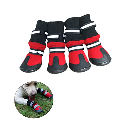 BESPORTBLE Haustierschuhe Hund Winterschuhe Atmungsaktive Hundeschuhe Pfotenschutz Bei Kaltem Wetter Anti-Hunde-sockenschuhe Hundepfotenschutz Schneeschuhe Für Haustiere Hund Katze Der Hund von BESPORTBLE