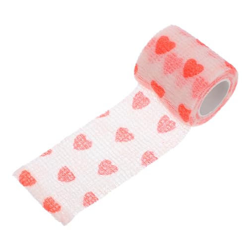 BESPORTBLE Haustier-wickelband für Hunde Elastisches Band Knöchelbandage für Katzen Hunde und Welpen Selbstklebend Rot Love-Design von BESPORTBLE