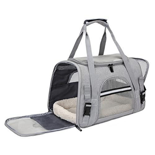 BESPORTBLE Haustiertasche Hasengeschirr teppichtasche Kaninchenträger Autotasche pet Backpack Hunde Reisetasche tragbare Transportbox für Haustiere Reisetasche für Katzen Oxford-Stoff Grey von BESPORTBLE