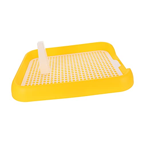 BESPORTBLE Haustiertoilette Mesh-Hund Töpfchentrainer Für Kleintiere Hund Pinkel Tablett Toilette Für Hunde Toilettengitter Für Das Training Von Haustieren Pee-pad-Halter Hundestreu Pp Yellow von BESPORTBLE