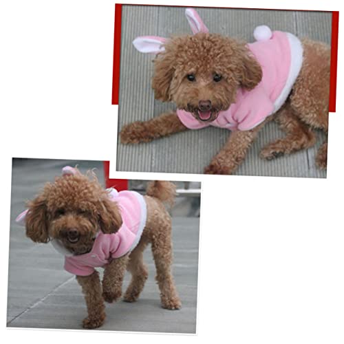 BESPORTBLE Hunde-Kaninchen-Outfit Haustier-Hoodie Haustier-Kaninchen-Outfit Katze-Kaninchen-Outfit süßes kleines Tierkostüm Bunny Outfit rolf zuckowski Weihnachten Haustierkleidung Rosa von BESPORTBLE