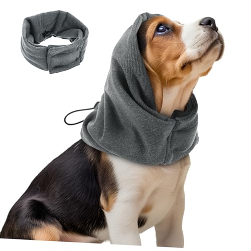 BESPORTBLE Hundehalsband hundekleidung Hundemantel Hundeohrenschützer Lärmschutz Ohrenschützer zur Geräuschunterdrückung für Hunde Hundewickel Hundeohrabdeckungen für Lärm Polyester Dark Grey von BESPORTBLE