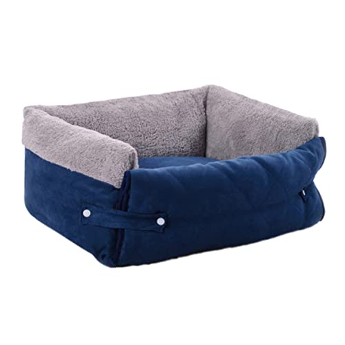 BESPORTBLE Hundehütte Waschbares Hundebett Hundebetten Haustier-Sofa Schlafsofa Für Haustiere Hundebett Waschbar Couch Hundebett Haustierbetten Für Mittelgroße Hunde Hundecouch Blue von BESPORTBLE