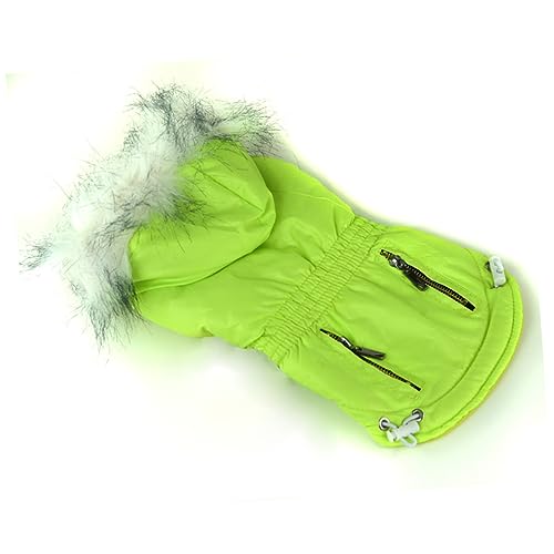 BESPORTBLE Hundemantel Dog Raincoat Hunde Mantel pet Winter reißverschluss Kleidung Haustier warme Weste Jackenmantel Winterkleidung für Haustiere Partykleidung für Haustiere Light Green von BESPORTBLE