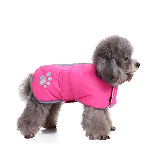 BESPORTBLE Hundemantel Kleiner Hundepullover Hals Pullover Katzenpullover Haustier Kostüme Hundeshirt Safety Safe todsicher Photo Kleidung Outfit welpen Warmer Mantel Wintermodelle Jacke Rosa von BESPORTBLE