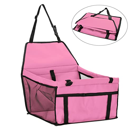 BESPORTBLE Hundesicherheits-Reisetasche Katzenkorb Für Auto Hund Autotasche Für Hunde Hund Auto Netztasche Haustier Auto Autotransporter Für Haustiere Mit Sicherheitsleine Rosa von BESPORTBLE