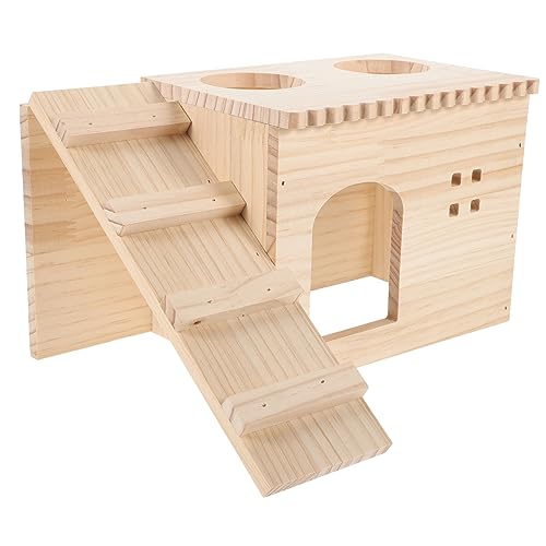 BESPORTBLE Kabine Versteck Hamster Schlafhaus Hamster-Kletterspielzeug Guinea-Spielzeug Hamsternest Hamsterspielzeug nagerhaus kleintierhaus Hamsterversteck aus Holz Hamster Holzhaus hölzern von BESPORTBLE