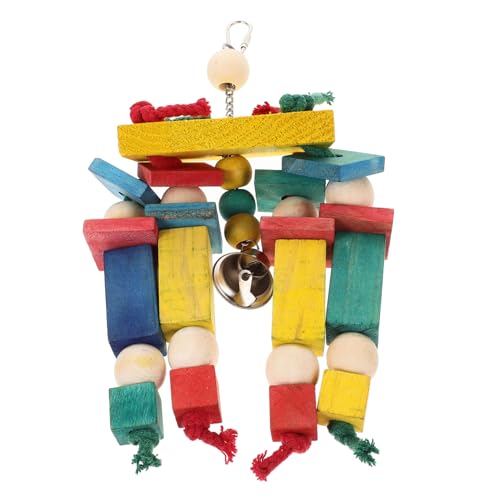 BESPORTBLE Parrot Kauspielzeug Aus Natürlichem Holz Für Nymphensittiche Und Kleine Vögel Bissfestes Spielzeug Zum Spielen Und Schnabelpflege Mit Bunten Holzstücken Und Baumwollknoten BESPORTBLE Parrot Kauspielzeug Aus Natürlichem Holz Für Nymphensittiche Und Kleine Vögel Bissfestes Spielzeug Zum Spielen Und Schnabelpflege Mit Bunten Holzstücken Und Baumwollknoten von BESPORTBLE
