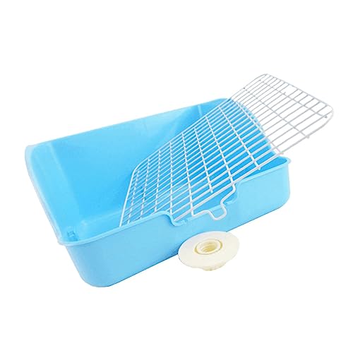 BESPORTBLE Kaninchen-Töpfchen-Trainingstoilette kaninchentoilette kaninchenklo Hasen klo Haustiertoilette für Kaninchen Käfigbecher für Hühner Oberflächenskimmer-Aquarium XL-Katzenstreu Blue von BESPORTBLE