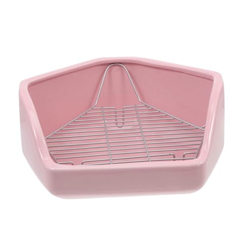 BESPORTBLE Kaninchentoilette Jumbo PIPI-Pads für Hunde Hundewindeln Meerschweinchenkäfig für den Innenbereich Hamster klo kaninchenklo Kleine Haustiertoilette Häschen Toilette Keramik Rosa von BESPORTBLE