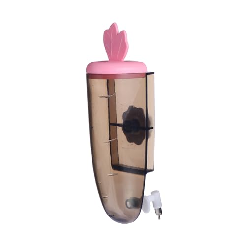 BESPORTBLE Kaninchentrinker Haustiertränke Hängendes Wasser Wasserflasche Für Welpen Chinchilla-wasserflasche Wasserspender Zum Aufhängen Für Haustiere Trinkflasche Für Hamster Rosa PVC von BESPORTBLE