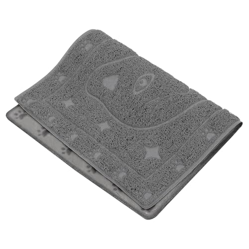 BESPORTBLE Kasten Katzenstreu Matte große Katzenstreumatte Katzentoiletten Katzen-PIPI-Pad Wurf rutschfeste Matte katzenzubehör Streumatten für Haustiere Kätzchenstreumatte PVC Grey von BESPORTBLE