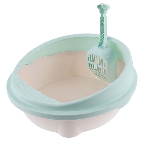 BESPORTBLE Kasten Katzentoilette katzentoillette litterbox Katzenklo Katzenstreuschaufel Kätzchenkotschaufeln Kleintiertablett Kätzchen saubere Toilette kätzchentoilette Plastik Sky-Blue von BESPORTBLE