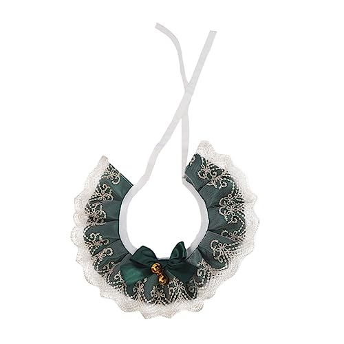 BESPORTBLE Katze Hund Spitzenschal Welpe Spitzenfliege Weibliches Hundehalsband Für Blumenverzierungen Kleines Hundehalsband Stirnband Haustier Baumwolle Polyester Army Green von BESPORTBLE